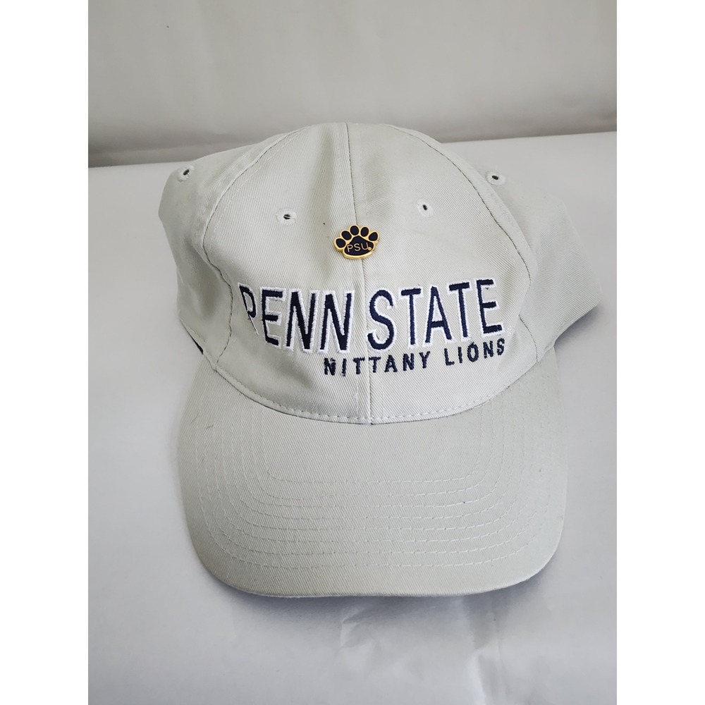 Penn State Nittany Lions Hat Captivating Headgear Khaki Navy PSU Paw Pin Cap